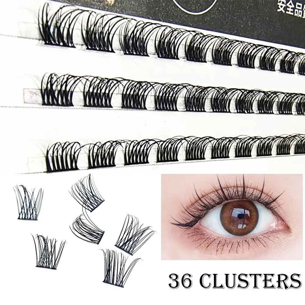 

New Handmade 36 Cluster Lashes False Eyelashes Russian Volume Beam Segment Eyelashes Natural Eye Lash Segments