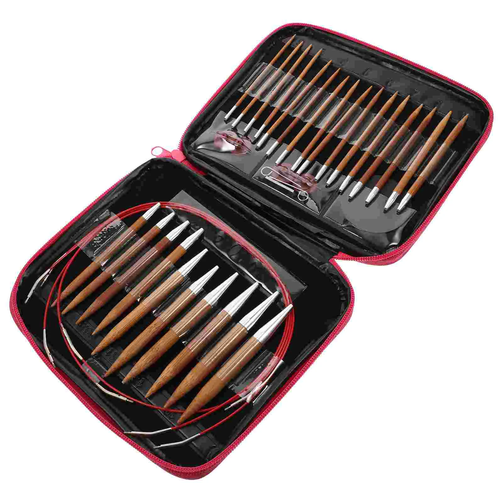 

Needles Knitting Needle Knit Crochet Weaving Yarn Set Wooden Sweater Kit Interchangeable Pin Pointed Making Circular Knittin