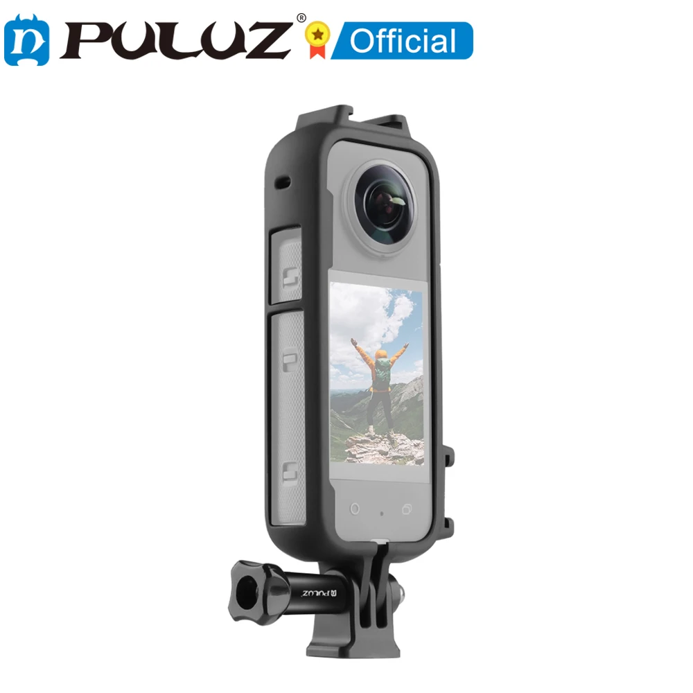

PULUZ for Insta360 X3 Cold Shoe PC Plastic Protective Frame with Adapter Mount & Screw for Insta360 X3 Sport Cameras Accessories