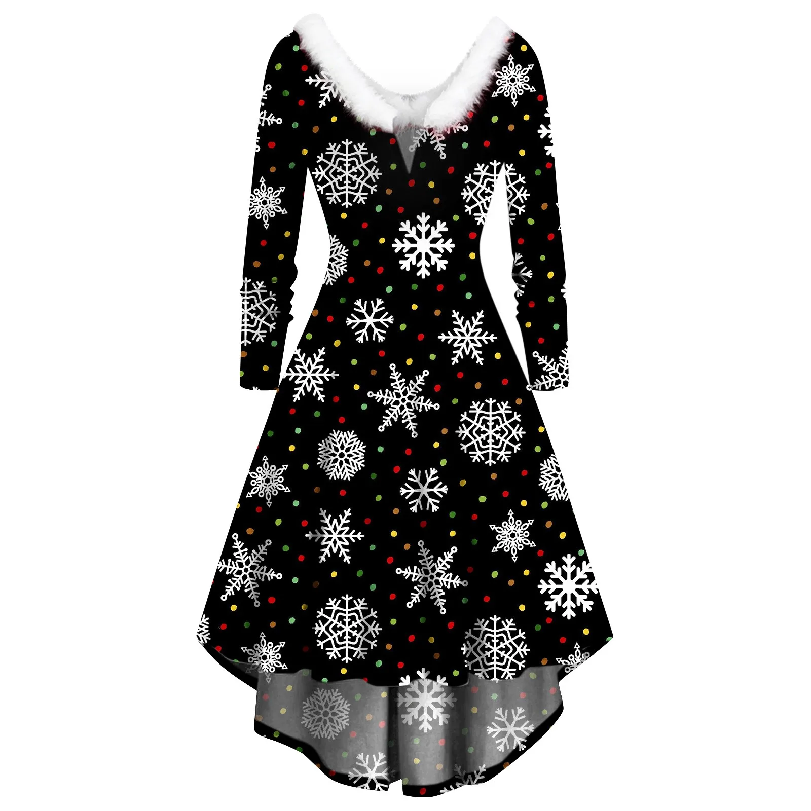 

Christmas Dress Sexy V Neck Long Sleeve Dress Ladies Christmas Gift h Collar Casual Party Dress Womens Sundress Long