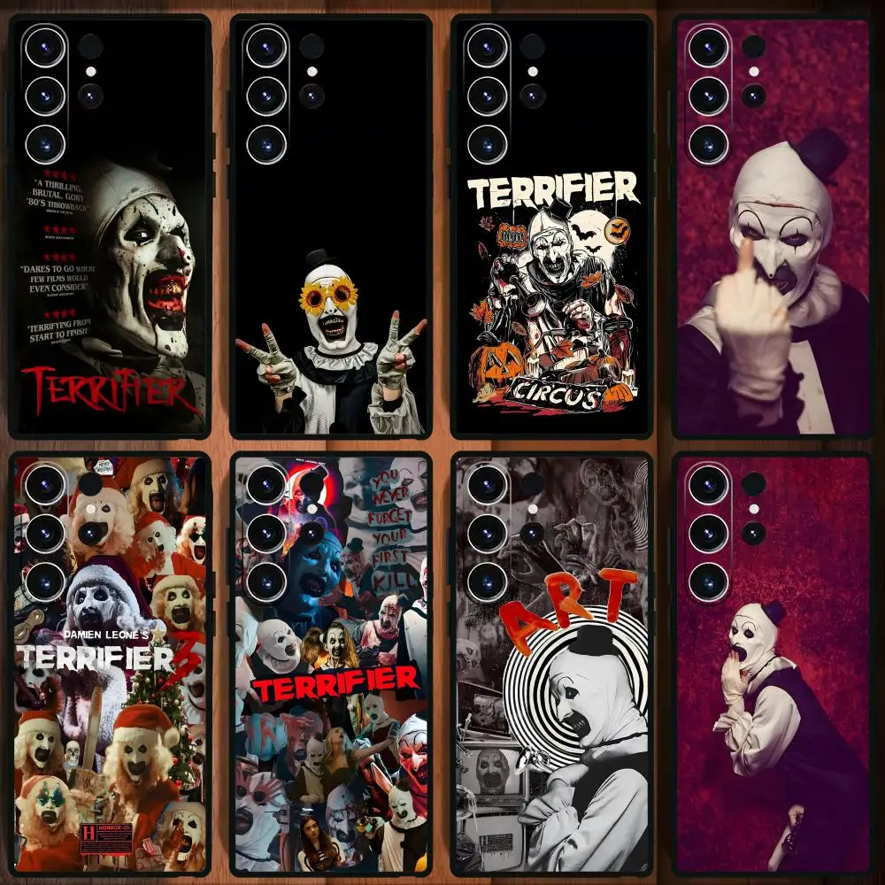 Фото Чехол для телефона Art the Clown для Samsung Galaxy S26 S25 S24 S23 S22 S21 Plus Ultra Note20, мягкий, черный №1