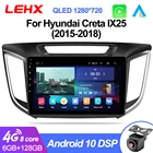 Автомобильная Мультимедийная система LEHX L6Pro, автомагнитола под управлением Android 10, с видеоплеером, GPS Навигатором, для hyundai Creta ix25, типоразмер 2 Din, 2015-2018