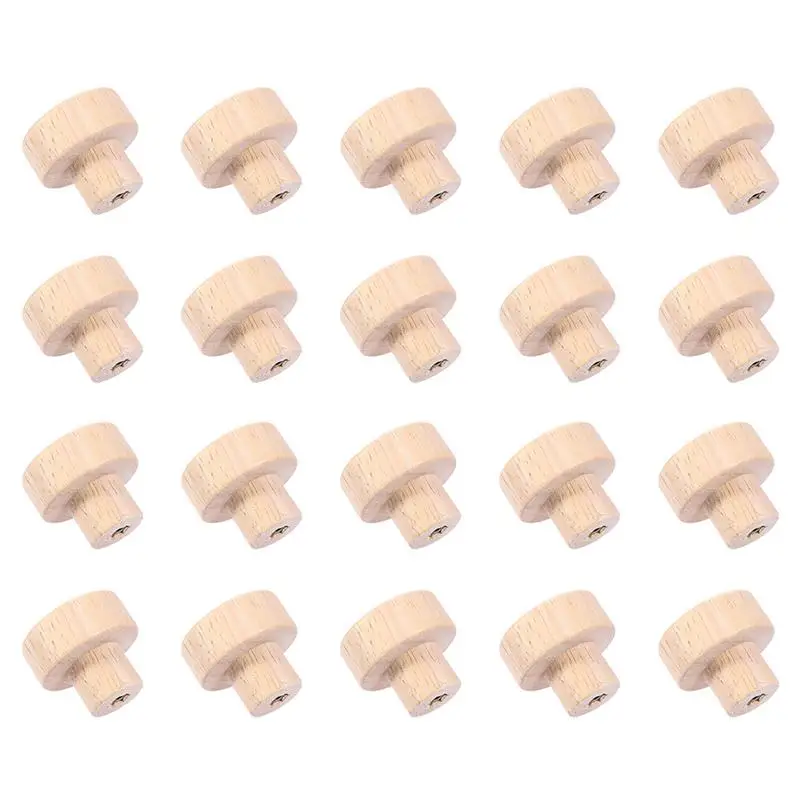 

20pcs Drawer Knobs Pull Handles Wooden Handle Door Furniture Pull Cabinet Dressing Table Drawer Pulls Knobs Cabinet Handles