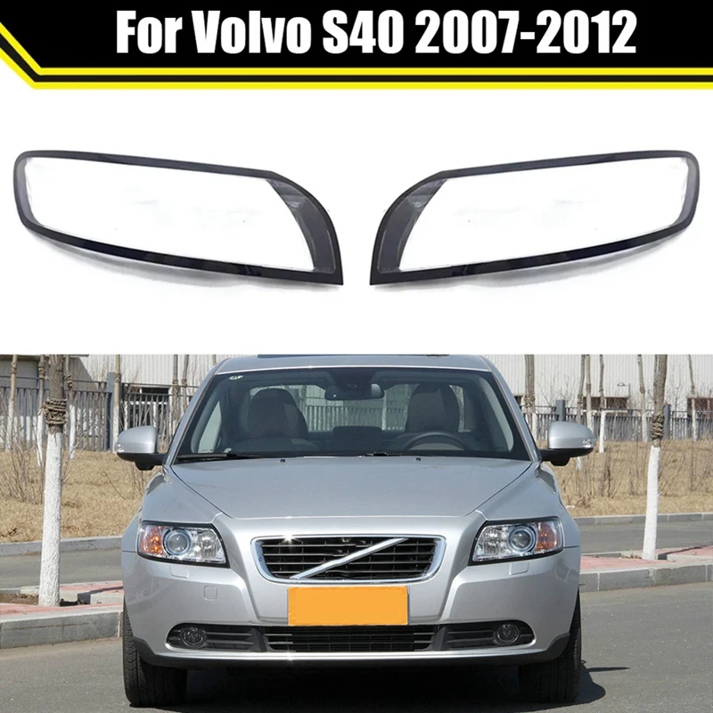 

Автомобильный Прозрачный Абажур для Volvo S40 S40L 07-2012, накладка на переднюю фару, аксессуары для очков
