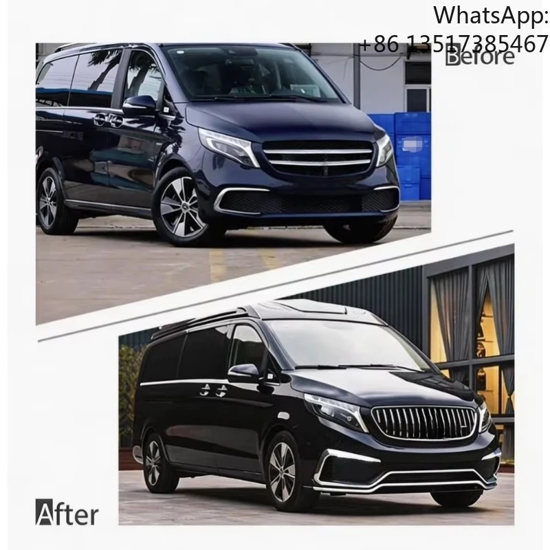Фото Идеальный комплект для рестайлинга V-Class Vito W447 (2016-2024): обновление до стиля AMG – передний и задний бамперы, решетка радиатора, тюнинг-комплекты, конверсионный комплект №3