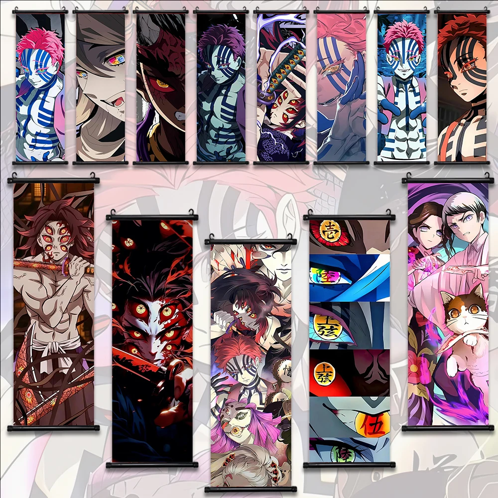 HD Demon Slayer Akaza Scroll настенный художественный домашний декор подарки спальня