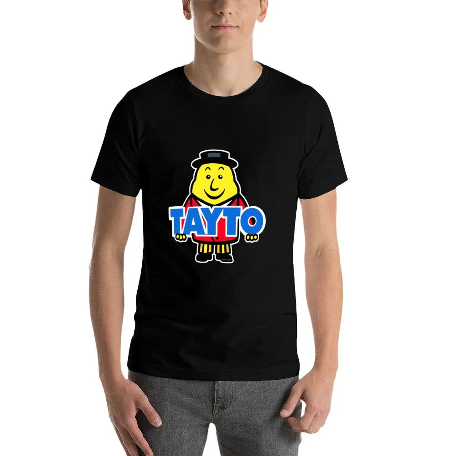 Фото Футболка с логотипом Tayto, мужские футболки, мужская футболка из 100% хлопка, люксовый бренд, хлопковые футболки для мужчин, 100% хлопковая футболка №3