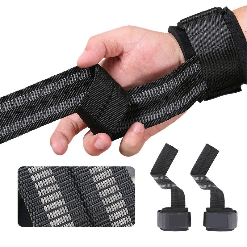 

Double Layers Cowhide Weight Lifting Blets Padding Non-Slip Wrist Wraps Grips Band Gym Deadlift Fitness Straps Support