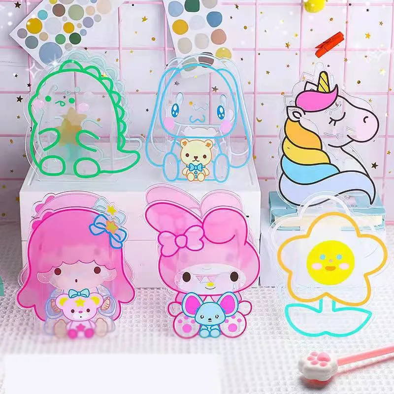 

Милый Настольный ящик для хранения канцелярские принадлежности для школы и офиса подарок для детей 12 шт./партия прозрачный акриловый держа...