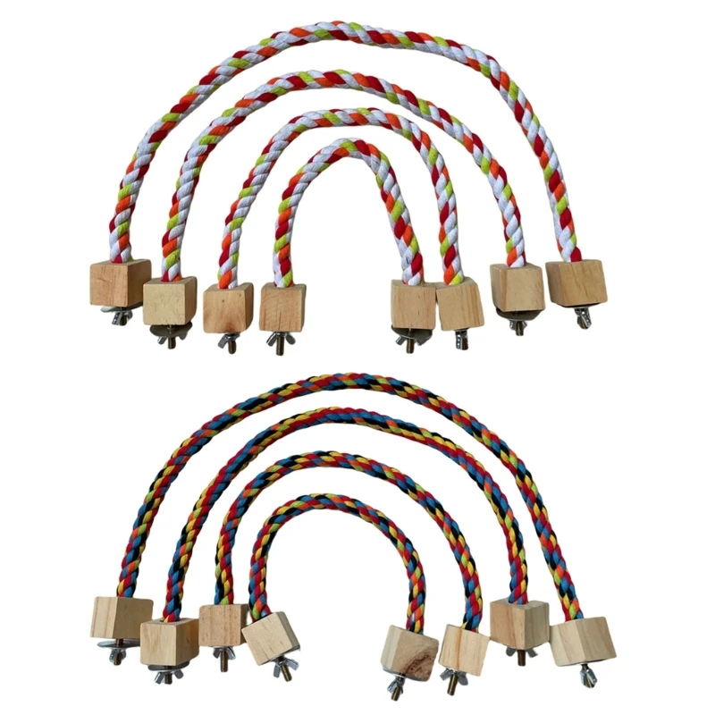 Птичий окунь плетеная веревка подставка для качелей птиц качели попугаев клетка