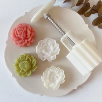 50g various flower shaped mooncake mold hand pressure plunger pastry dessert tool baking accessories party decoration tool