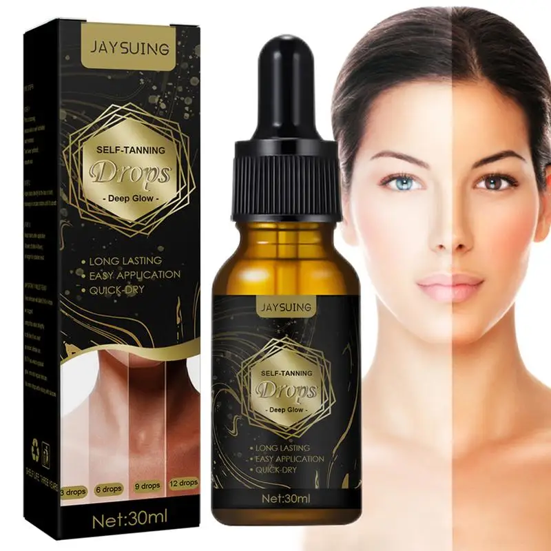

Best Fast Tan Glow Drops Sunless Tanner Tan Drops Dark Self Tanner Lotion For Face Body Fake Tan For Fair To Medium Skin For A