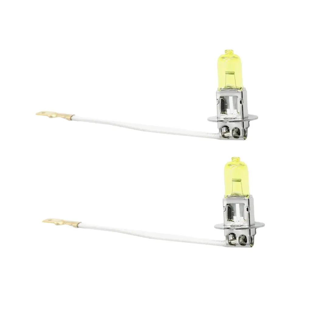 

2pcs H3 12V 90W Headlights 2600K Halogen Styling Parking Bulbs Yellow