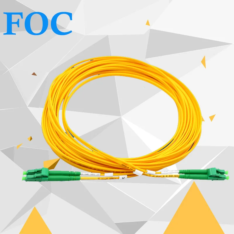 

50Pcs Fibre Optic Cable LC/APC-LC/APC SM Singlemode Duplex 9/125 OS2 Optical Patch Cord, 1M/2M/3M/5M
