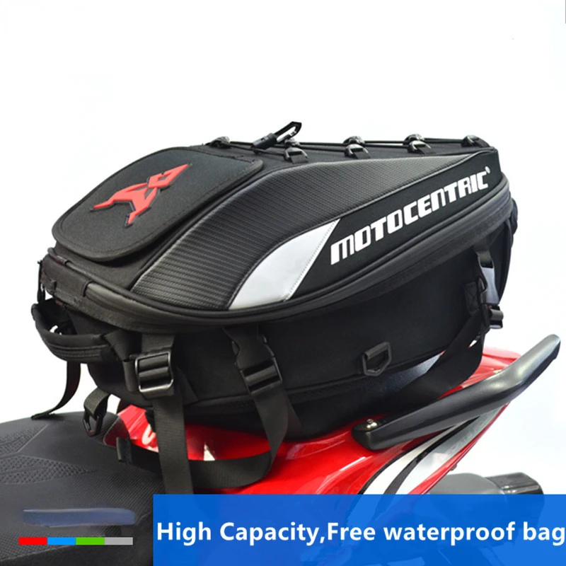 

Motocentric Waterproof Motorcycle Tail Bag Multifunction Motorcycle Rear Seat Bag High Capacity Motorcycle Bag Rider Backpack