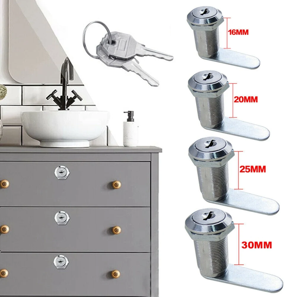 

16/20/25/30mm Lock Door Barrel Drawer Cabinet Mail Box Locker Cupboard 2 Key 16 Mm/20 Mm/25 Mm/30mm For Use On Wood, Metal