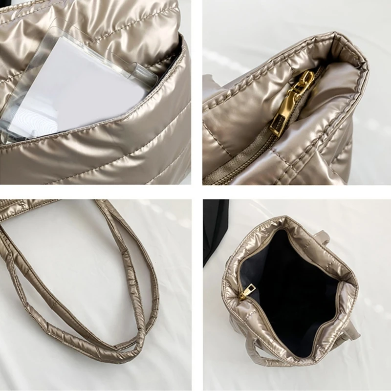 Повседневная женская сумка большая через плечо с хлопковой подкладкой для