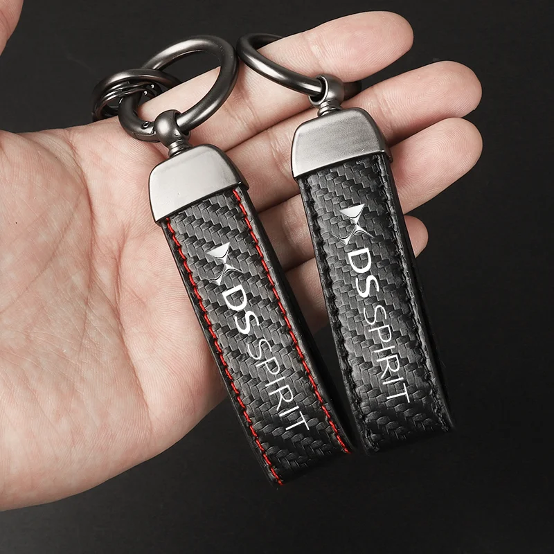 

Car Keychain Horseshoe Buckle Jewelry for DS DS3 DS4 DS4S DS5 5LS DS6 DS7 SPIRIT Crbon Fiber Leather Keychain Car Accessoriess