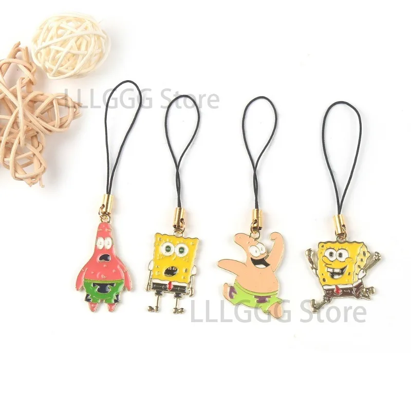 4 шт. металлический шнурок для телефона Губка Боб