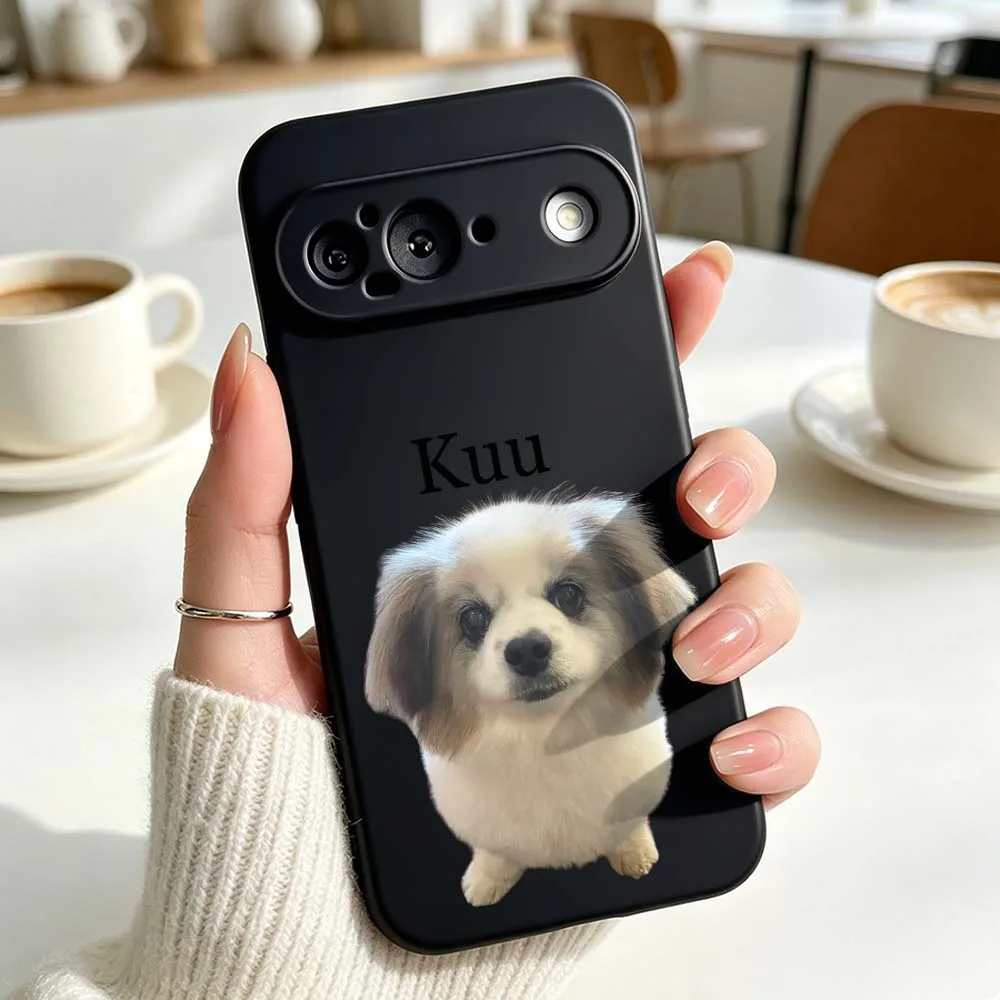 Фото Черный мягкий силиконовый чехол Miru Brown Poodle для Google Pixel 6 6A 7 7A 8 8A 9 10 10A Pro XL 2024 5G №3