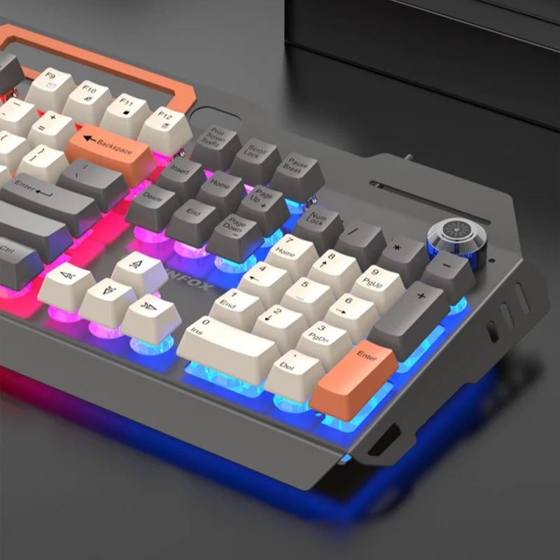 Проводная игровая клавиатура с RGB-подсветкой 104 клавиши USB-клавиатура