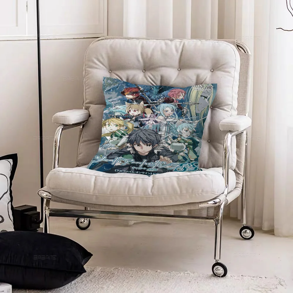 Аниме Sword Art Online Кирито Асуна Подушка Подарок Украшение Домашнего Офиса Спальня