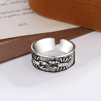 tulx gothic punk scorpion ring men women vintage sliver color hip hop finger jewelry open adjustable male ring party gift