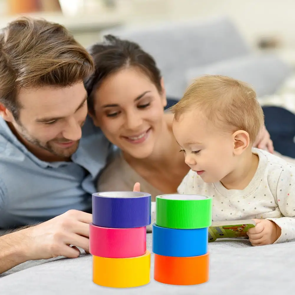 

6pcs/set Colored Rainbow Washi Tapes Adhesive Handmade DIY Scrapbooking Kid Toys Skillful Design and Exquisite Appearance