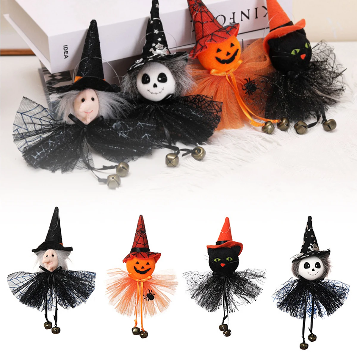 

Halloween Decoration Pumpkin Ghost Witch Black Cat Pendant Bar Haunted House Hanging Oranment Happy Halloween Day Ghost Festival