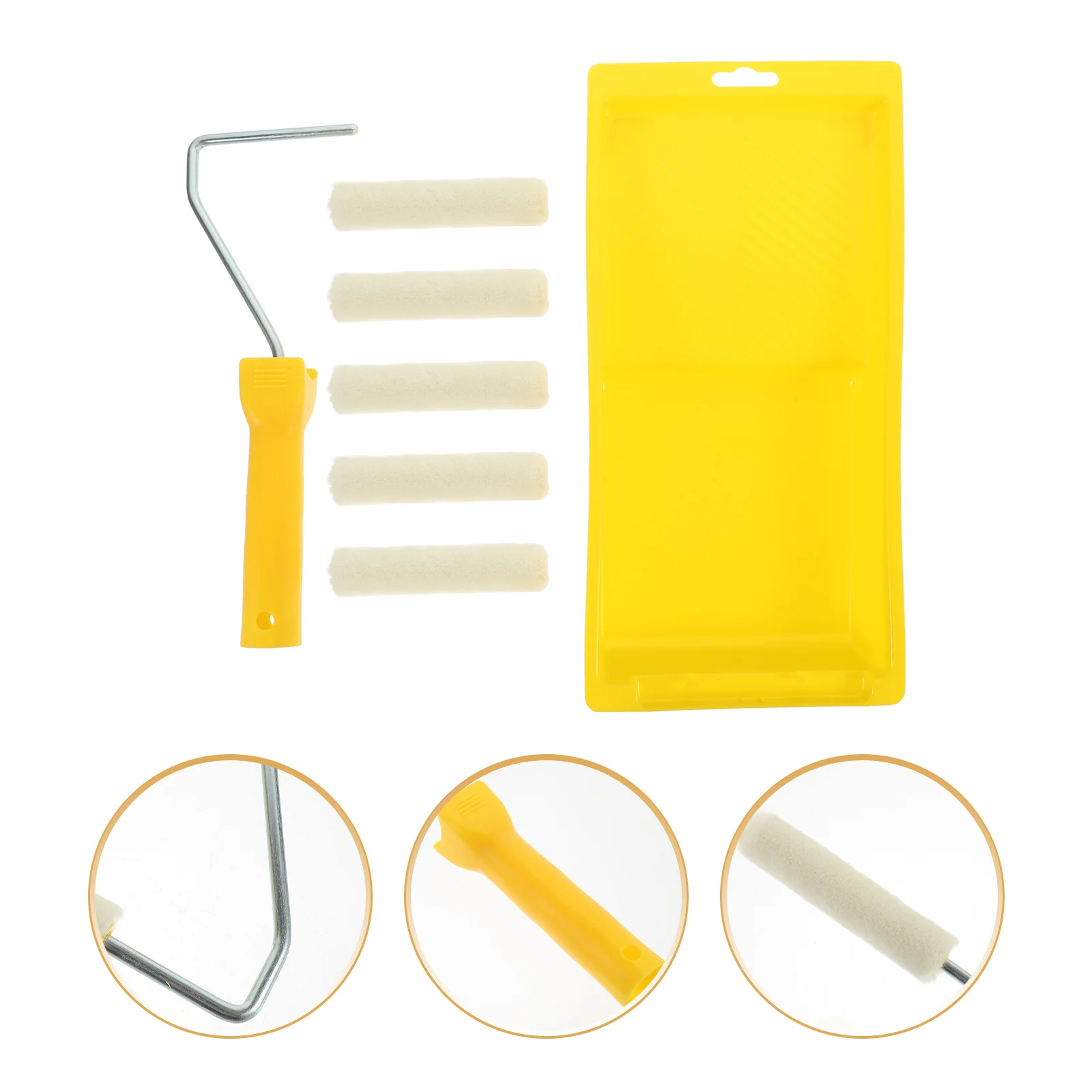 

1 Set Painting Rollers Paint Roller Holder with Tray Paint Roller Kit for Wall Cabinet Decoration(4 Inches)