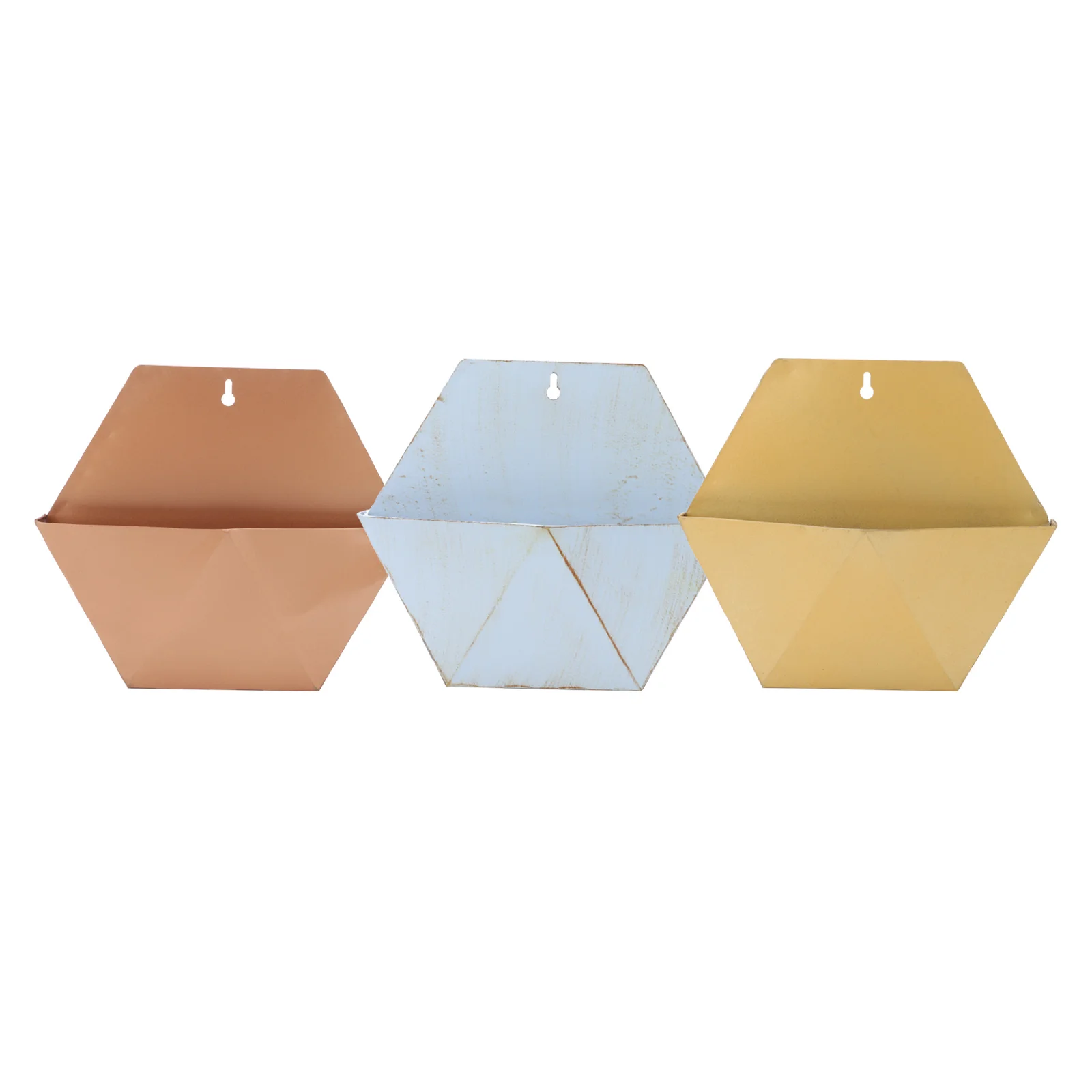 

3 Pcs Creative Wall Hanging Flowerpot Geometrical Shape Flowerpot Home Decor