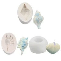 diy pearl seashell candle silicone molds conch shell soap soy wax making mould for aromatherapy candle mold home crafts decora