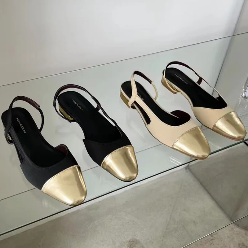 

Мюли женские летние на плоской подошве, повседневные сандалии с ремешком на пятке, тапочки, 2022