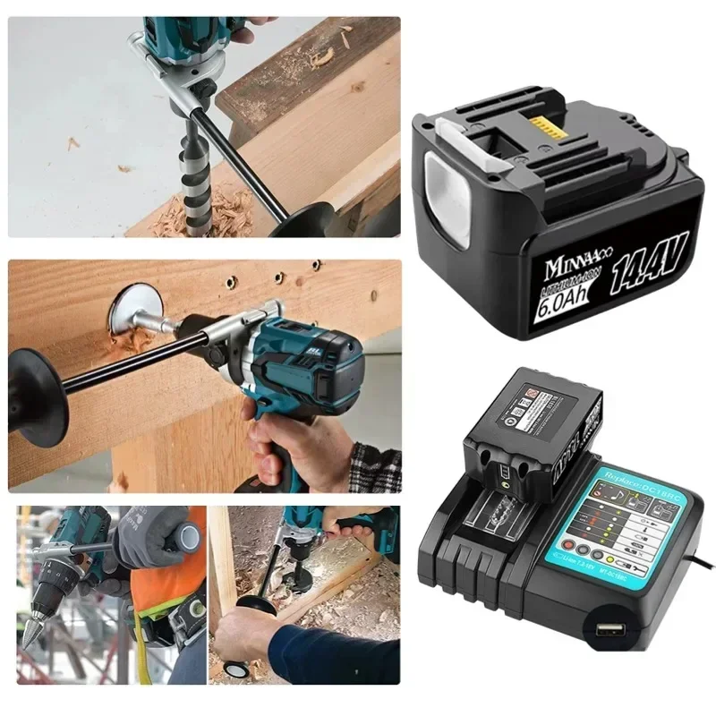 Новый сменный литий-ионный аккумулятор 14 4 В 6 0 Ач для Makita BL1430 LXT200 BL1415 194558 -0 194559 -8