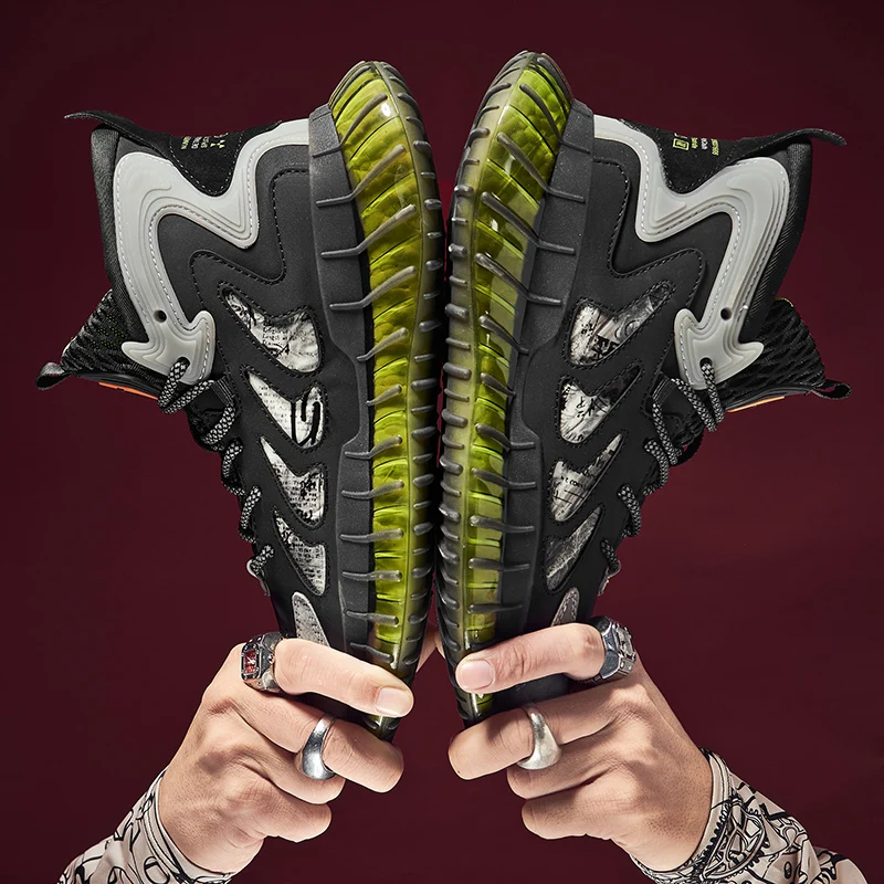 Running shoes luminous coconut youth tide shoes breathable men's casual sports shoes men