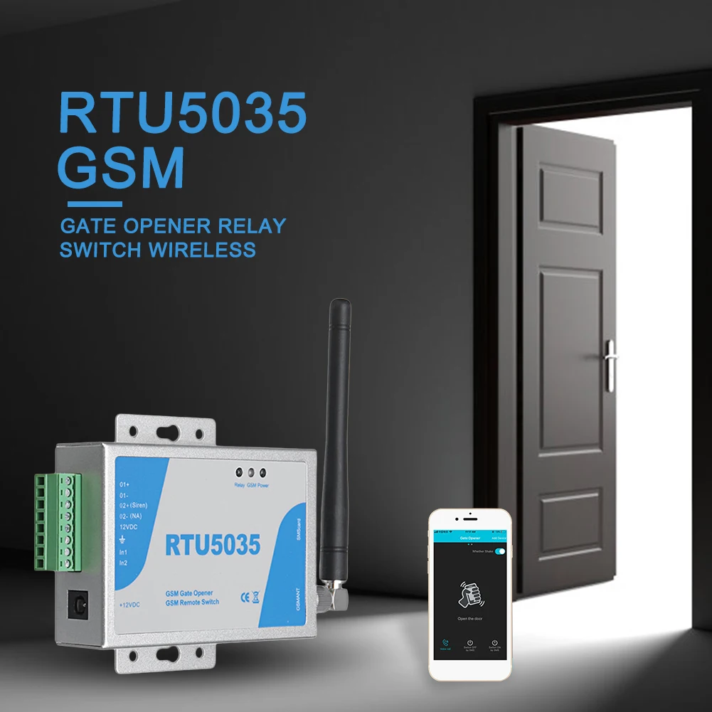 

Durable GSM Gate Opener Wear-resistant RTU5035 Wireless Control GSM Gate Opener Relay Switch SMS Call Remote Controller