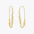 Женские Винтажные висячие серьги ENFASHION, большие висячие серьги золотого цвета в форме спирали, ювелирные изделия, подарок для друзей, E1223, 2021