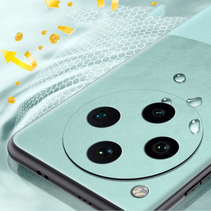 Высококачественный роскошный кожаный мягкий чехол для телефона OPPO Find X8 Pro