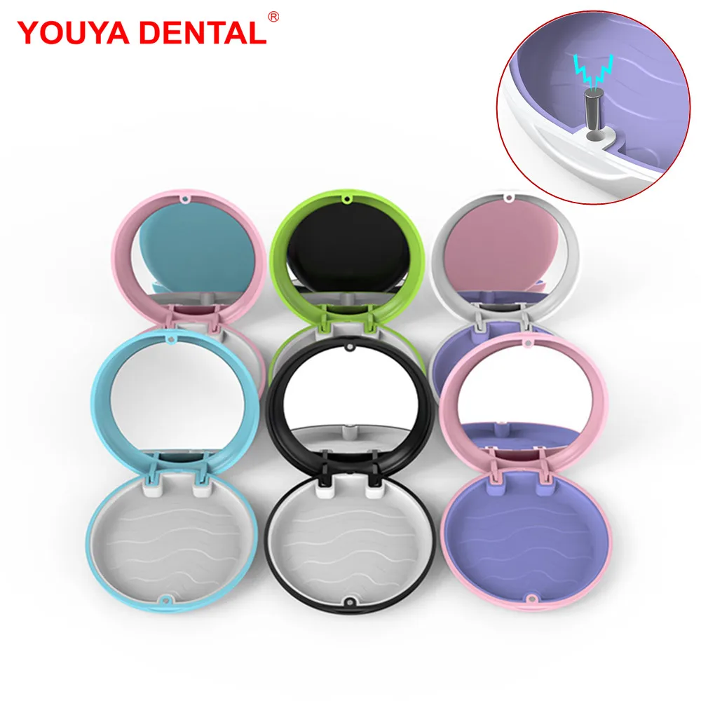 20Pcs Dental Tooth Orthodontic Retainer Box Case With Mirror Denture False Teeth Box  Fake Tooth Storage Boxes Bracket Container