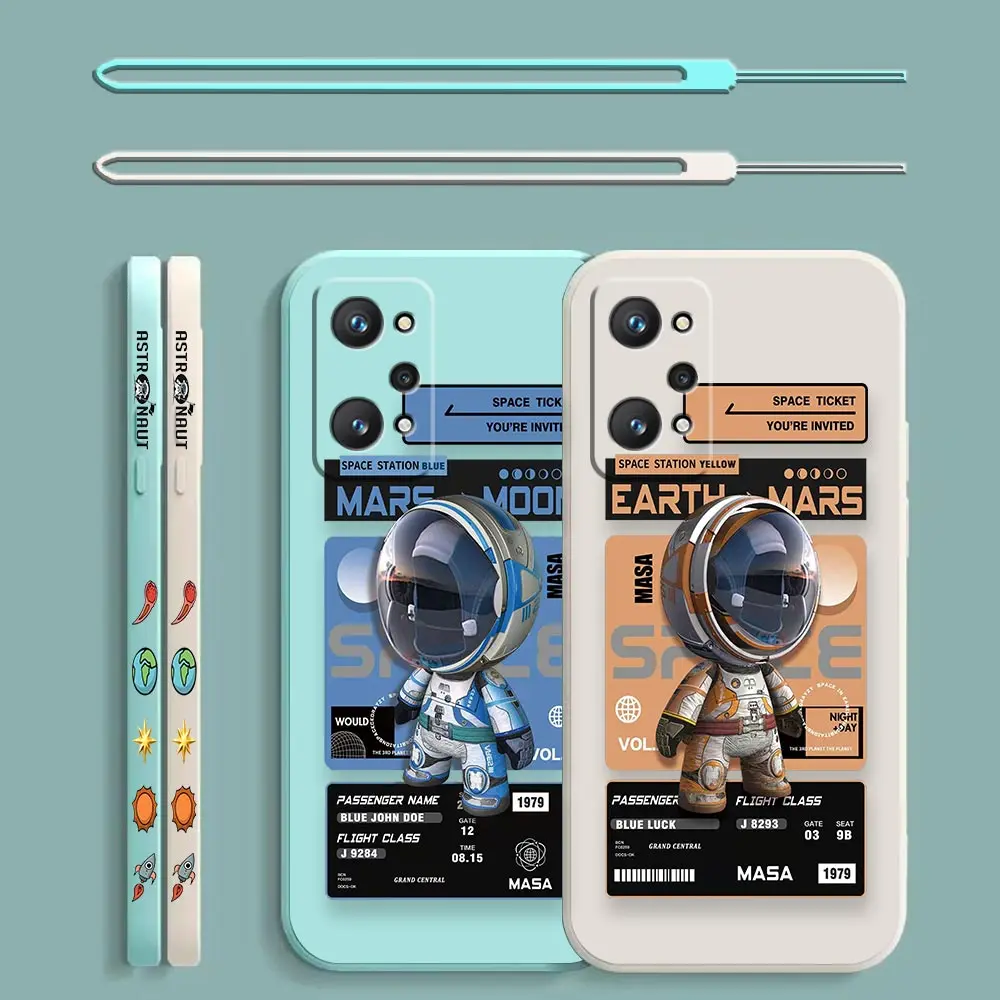 

Fashion Luxury Space Astronaut Case For OPPO Reakme 10 9 9I 8 8I 7 7I 6 5 6S 6I 5I 5S V15 V11 GT NEO 2 MAster Pro 5G Funda Cqoue
