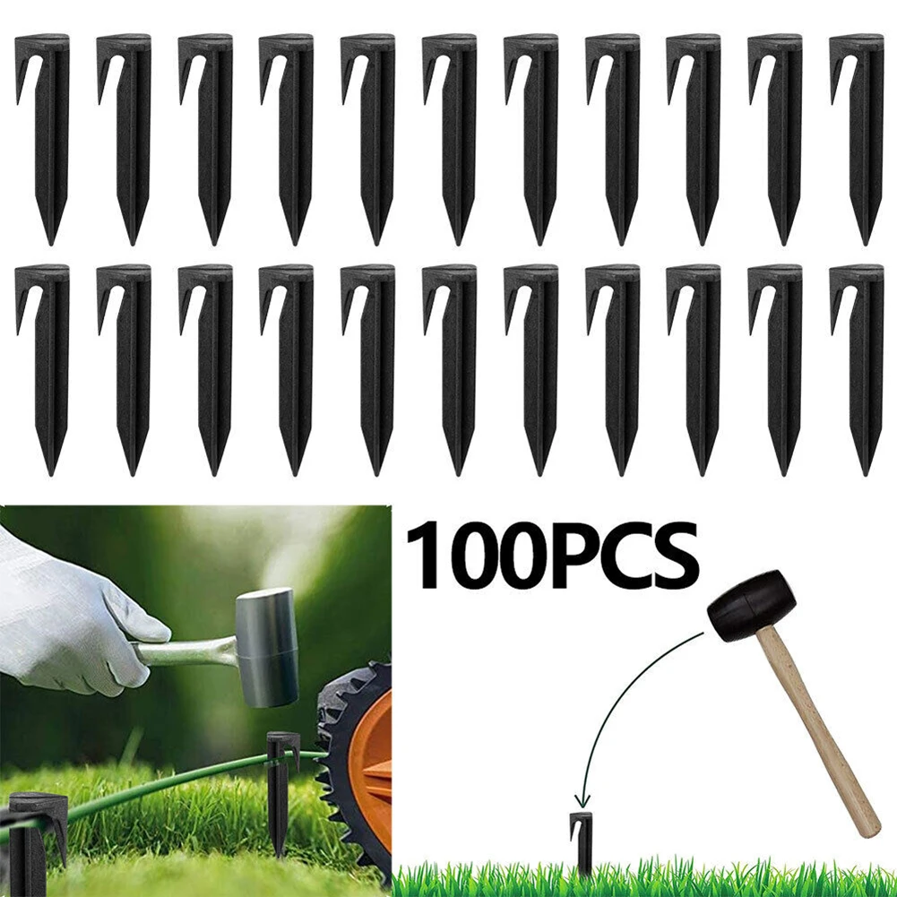 

100Pcs Lawn Mower Boundary Pegs For Securely Anchoring Robot Mower Perimeter Boundary Cable Lawn Nails Accessories Replacement