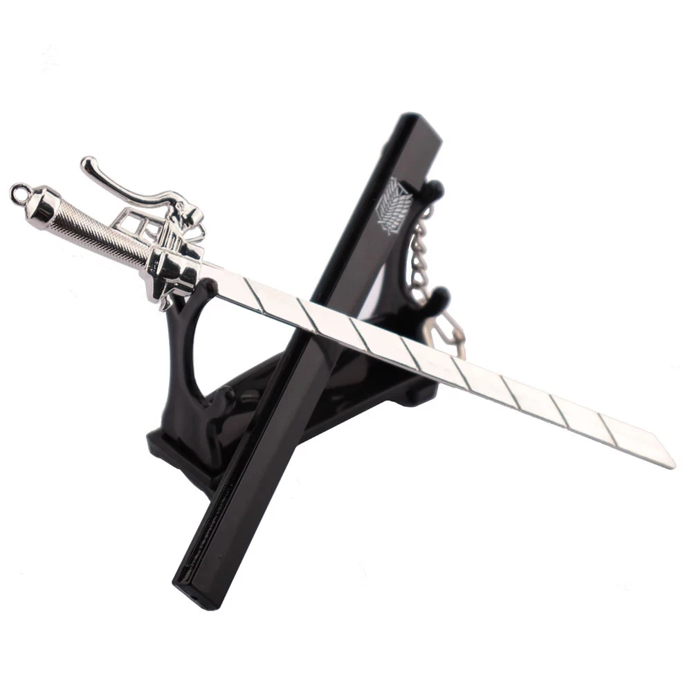 

Keyring Anime Attack on Titan Scout Regiment Knife Sword Keychains Mikasa Levi Ackerman Eren Jaeger Weapon Metal Keyrings Toys