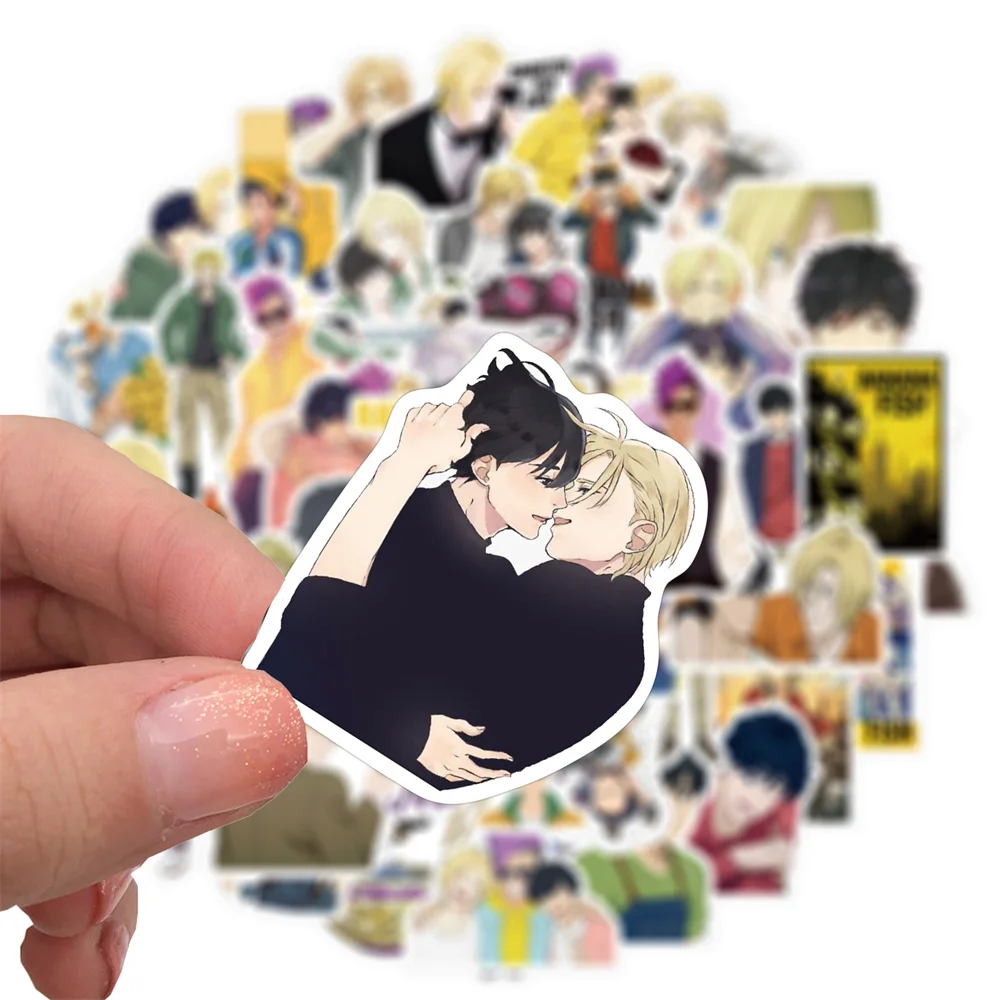 

10/30/50PCS BL Anime Banana Fish Aslan Character Sticker for Luggage Laptop IPad Gift Journal Cup Waterproof Sticker Wholesale