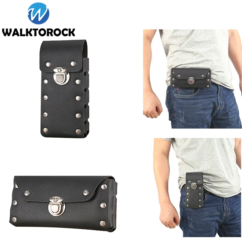 

Кожаная кобура для телефона, Мужская поясная сумка для ремня, уличная универсальная Противоударная искусственная Обложка на поясной ремен...