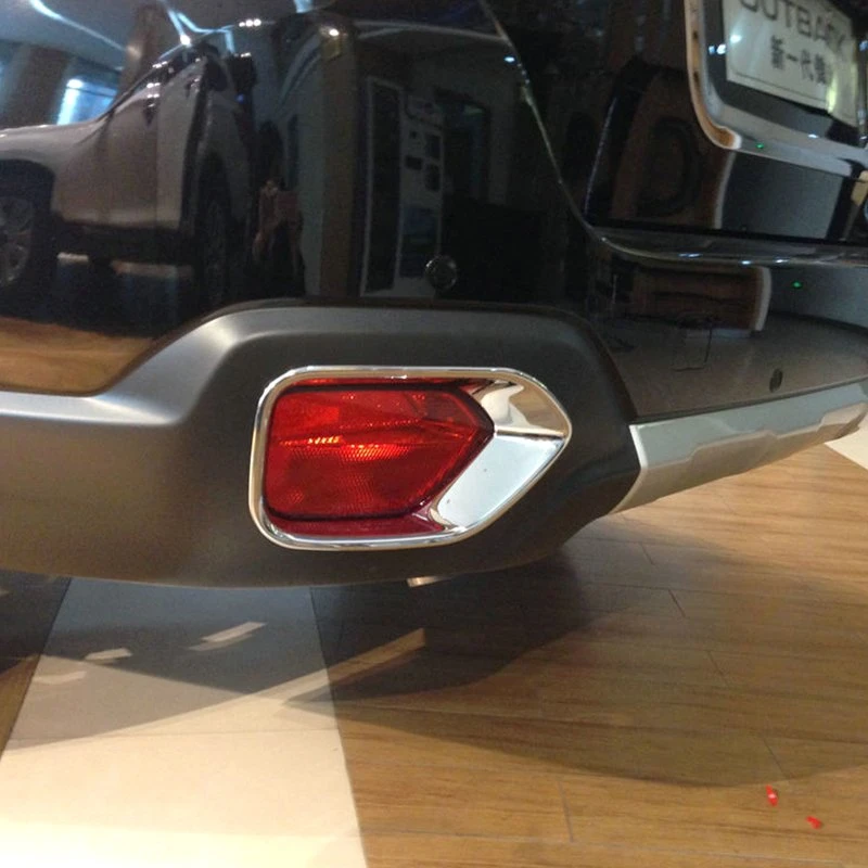 

WELKINRY car auto cover styling For Subaru Outback 2014 2015 2016 2017 ABS chrome rear tail fog lamp light accessories trim
