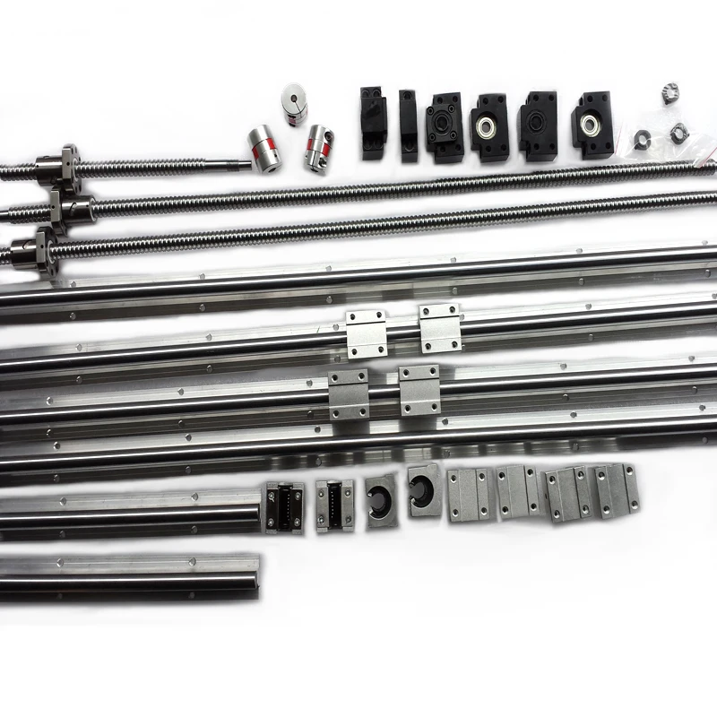 6 комплектов линейных рельсов SBR16 L300/1500/1500 мм + SFU1605-1550/1550/1500 шариковый винт 4 BK12/BF12