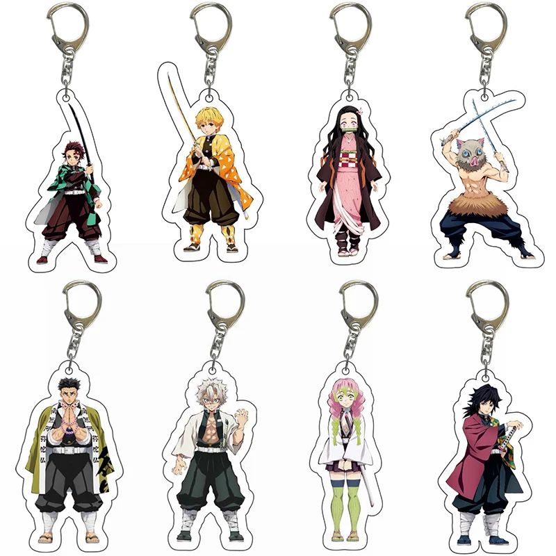 

Anime Keychain Demon Slayer Kimetsu No Yaiba Acrylic Keychain Kamado Tanjirou Pendant Key Chain Cosplay Prop Jewelry Accessories