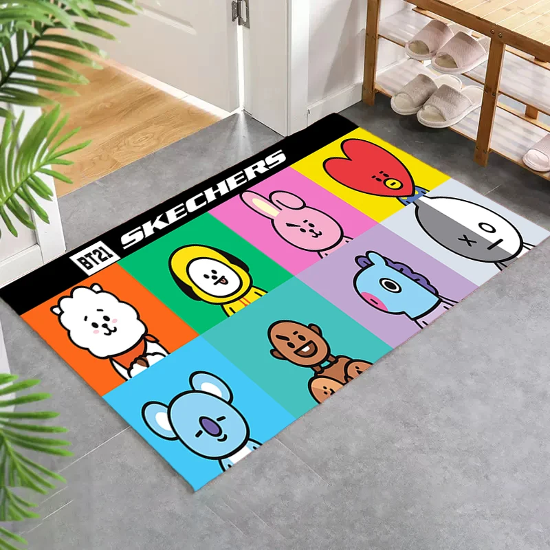 

BT21 нескользящий кухонный коврик для гостиной, коврики для спальни, товары для кухни и дома, индивидуальный ковер, коврики для входа в дом, ко...