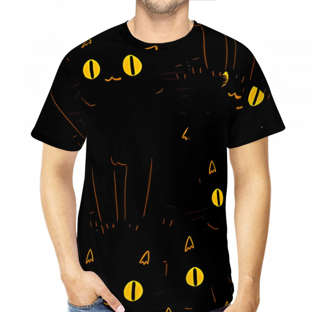

Men's TShirts We Are Many Cat Art 3D Printed Breathable Short-Sleeved Polyester Harajuku Tops Streetwear