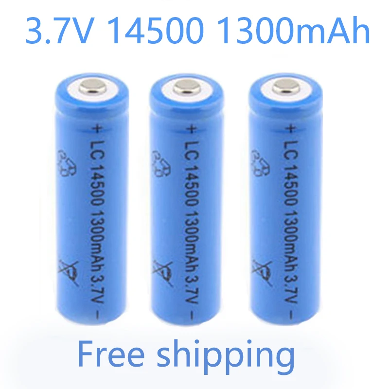 New2-10pcs 14500 1300 мА/ч 3 7 в литий-ионные аккумуляторные батареи AA литиевая батарея для